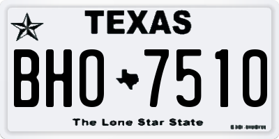 TX license plate BHO7510