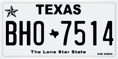 TX license plate BHO7514