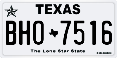 TX license plate BHO7516