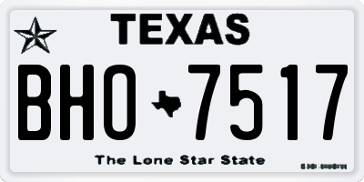 TX license plate BHO7517