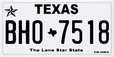 TX license plate BHO7518