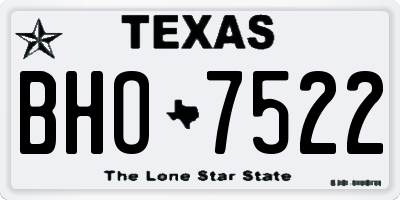 TX license plate BHO7522