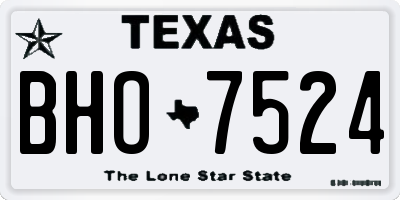 TX license plate BHO7524