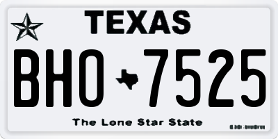 TX license plate BHO7525