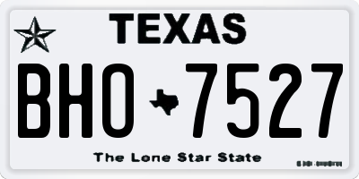 TX license plate BHO7527