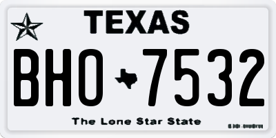 TX license plate BHO7532