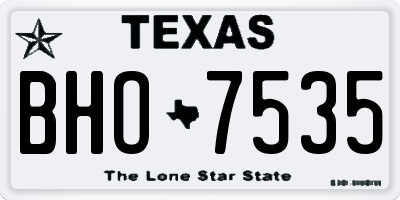 TX license plate BHO7535