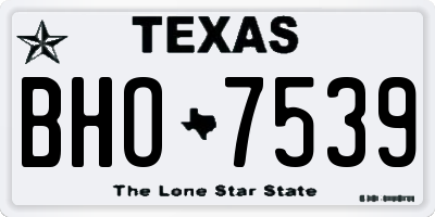 TX license plate BHO7539