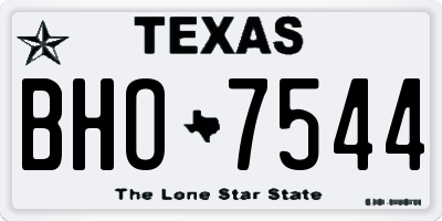 TX license plate BHO7544