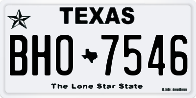 TX license plate BHO7546