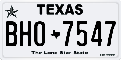 TX license plate BHO7547