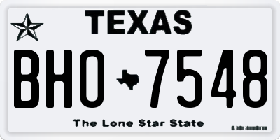 TX license plate BHO7548
