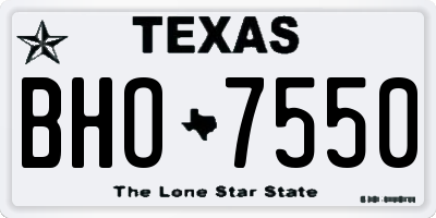 TX license plate BHO7550
