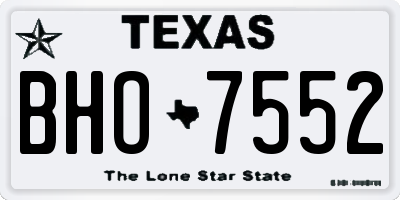 TX license plate BHO7552