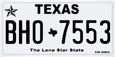 TX license plate BHO7553