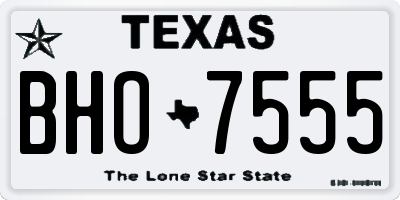 TX license plate BHO7555