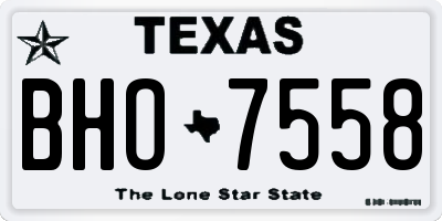 TX license plate BHO7558