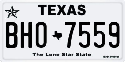 TX license plate BHO7559