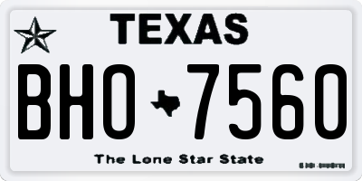 TX license plate BHO7560