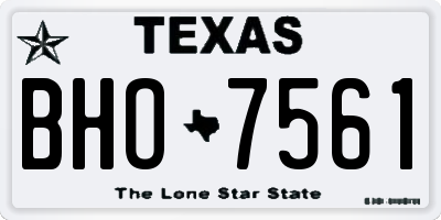 TX license plate BHO7561