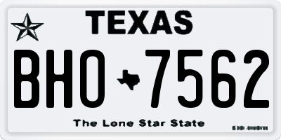 TX license plate BHO7562