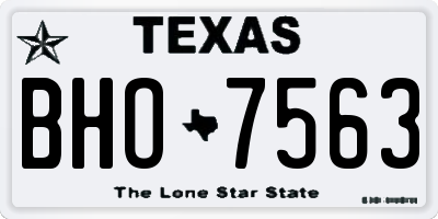 TX license plate BHO7563