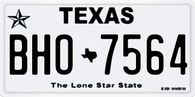 TX license plate BHO7564