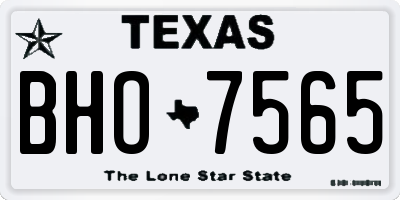 TX license plate BHO7565