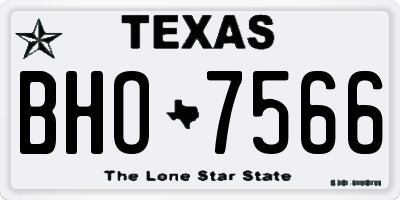 TX license plate BHO7566