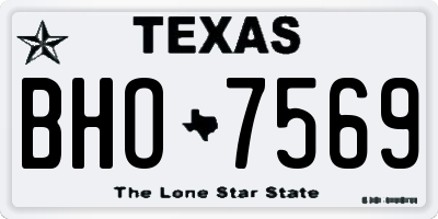 TX license plate BHO7569