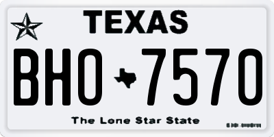 TX license plate BHO7570