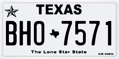 TX license plate BHO7571