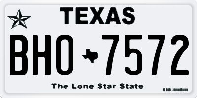 TX license plate BHO7572