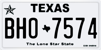 TX license plate BHO7574