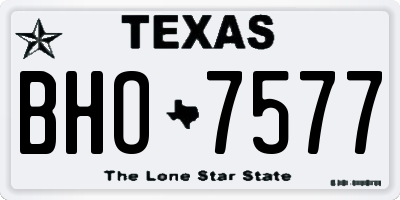 TX license plate BHO7577