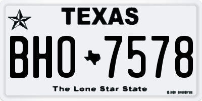 TX license plate BHO7578