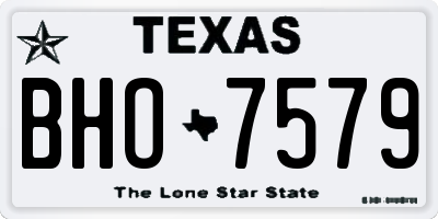 TX license plate BHO7579