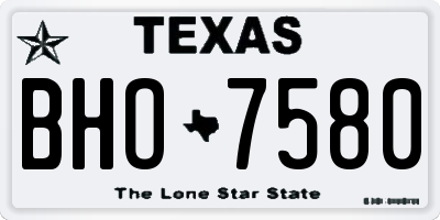TX license plate BHO7580