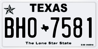 TX license plate BHO7581
