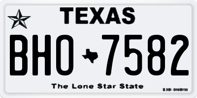 TX license plate BHO7582
