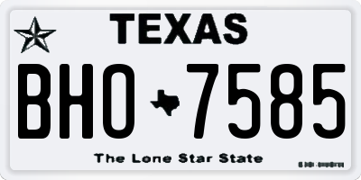 TX license plate BHO7585