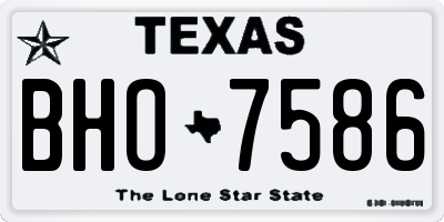 TX license plate BHO7586
