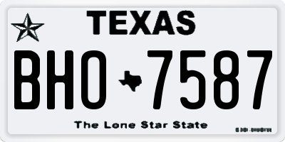 TX license plate BHO7587