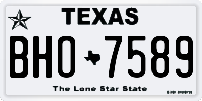 TX license plate BHO7589