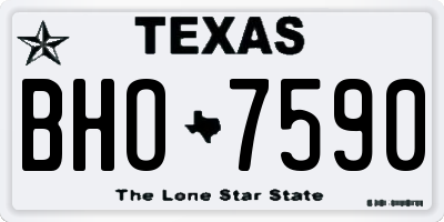 TX license plate BHO7590