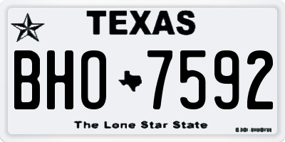 TX license plate BHO7592