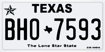 TX license plate BHO7593