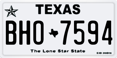 TX license plate BHO7594