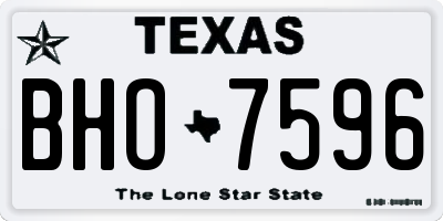 TX license plate BHO7596