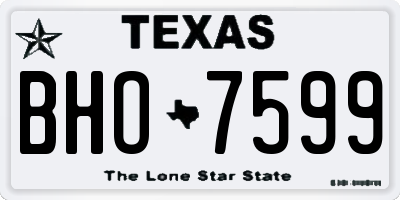 TX license plate BHO7599